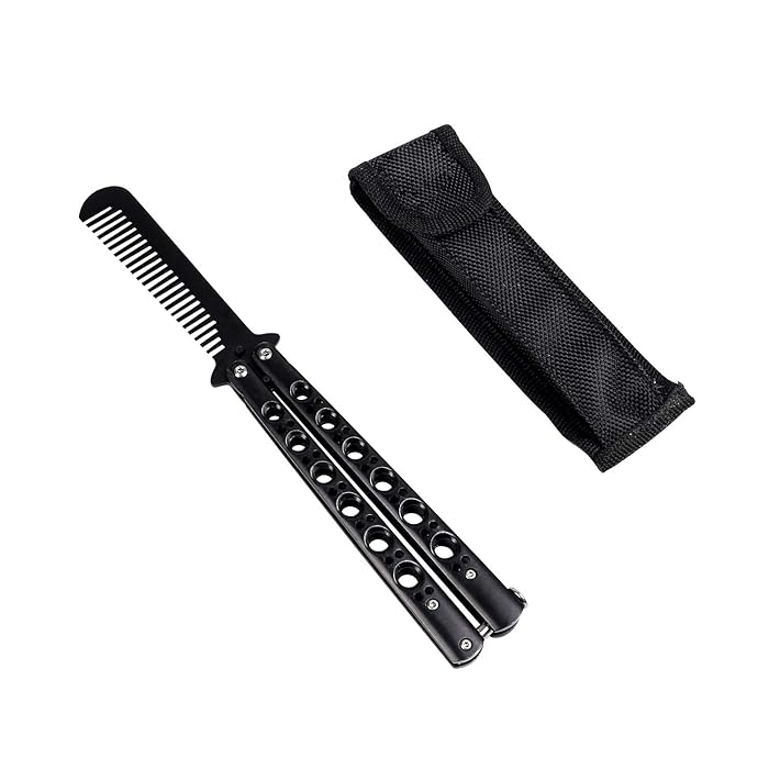 Buy Lancoon Butterfly Knife and Comb Knife Trainer Rainbow Metal