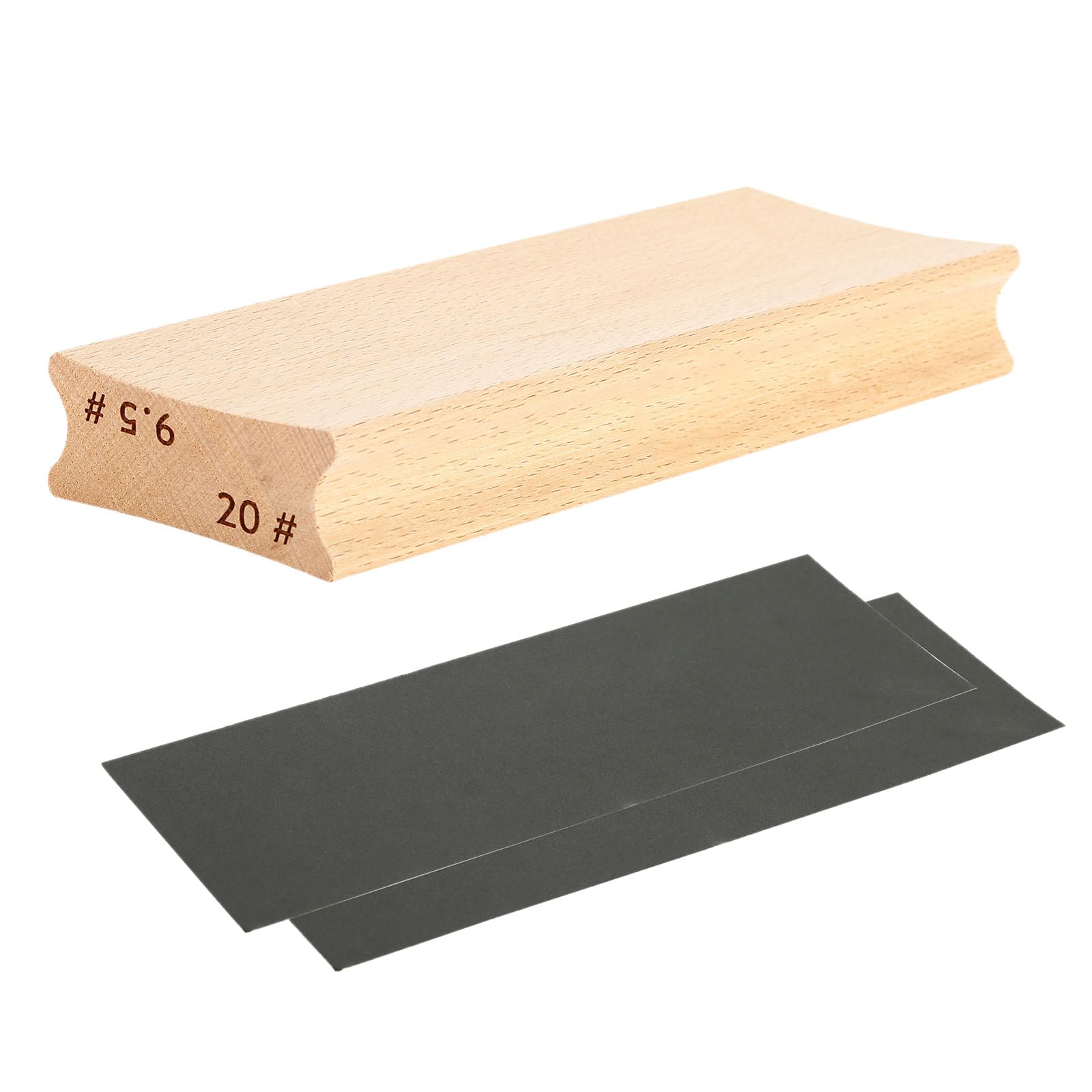 Outil réparation manche guitare bloc de ponçage bois et kit papier de verre