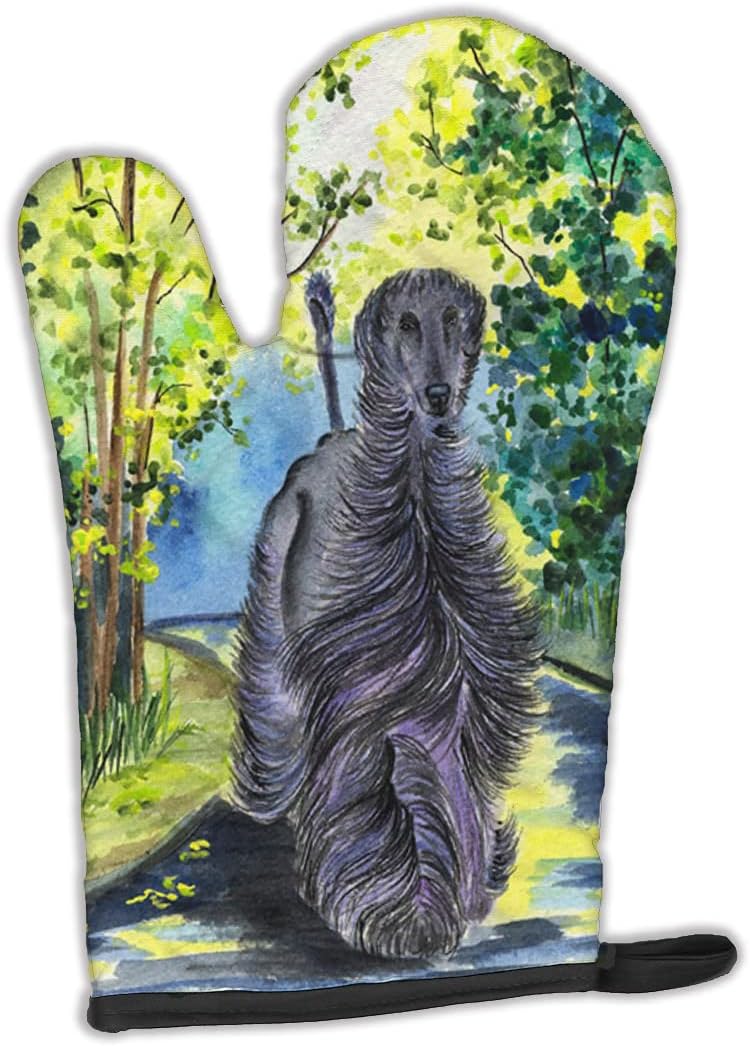Caroline's Treasures SS8181OVMT Afghan Hound Oven Mitt Heat Resistant Thick Oven Mitt for Hot Pans and Oven, Kitchen Mitt Protect Hands, Cooking Baking Glove