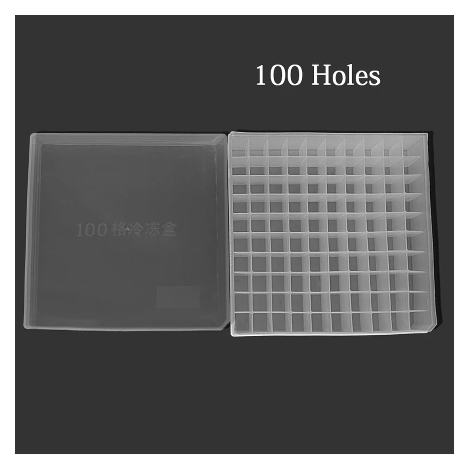 100 Löcher Labor Gefrierrohr Kunststoff Aufbewahrungsbox for 1,5 ml/2 ml Kunststoff Kühlrohr