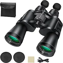 Binóculo Profissional Super Alcance com Lente Objetiva 20x50 Visão Alargada