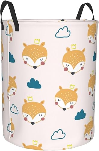 Miniatura 8 de AFHYZY Fox Laundry Hamper Large Collapsible Laundry Baskets with Handles Easy Carry Round Storage Basket Dirty Clothes Hamper Blanket Basket for