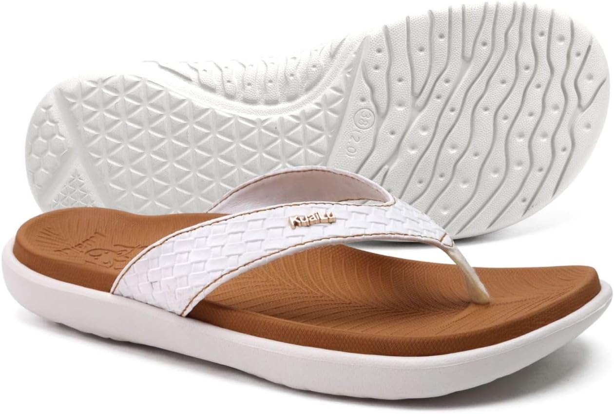 KuaiLu Womens Flip Flops Ladies Yoga Mat Comfortable Walking Thong Sandals With Plantar Fasciitis Arch Support Slip On Indoor Outdoor For Summer - Image 2