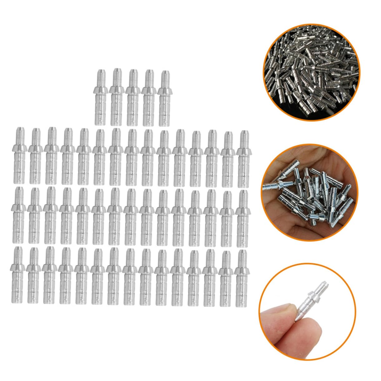 Abaodam 4sets Arrow Nocks for Aluminum Material Outdoor Nock Tail Hunting Arrow Tails Accessories 50pcs*4
