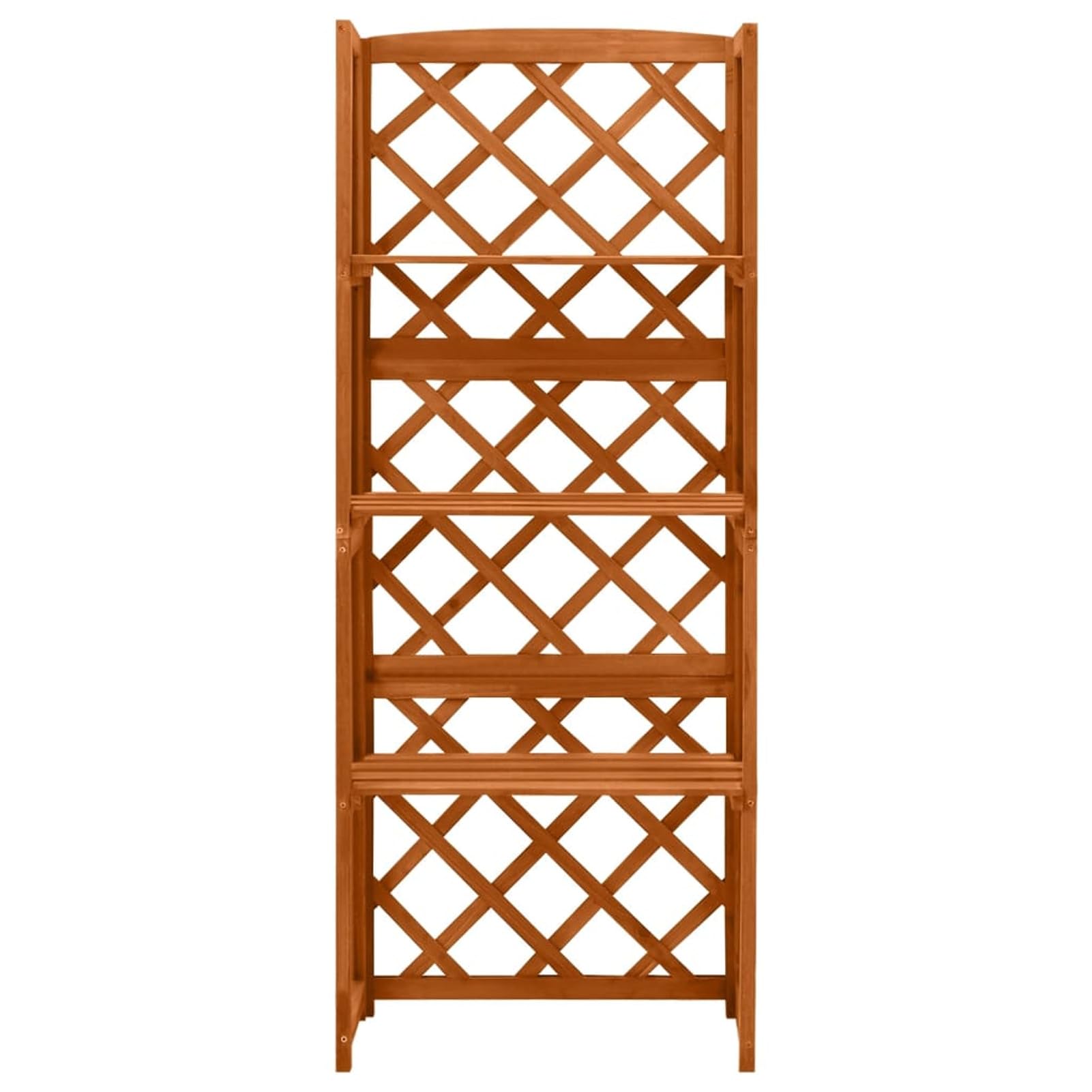 Graticcio con Ripiani 55x30x140 cm in Legno Massello di Abete,Prato e Giardino,Vita all'aperto,Strutture da Esterno,Archi, tralicci e pergole-316409