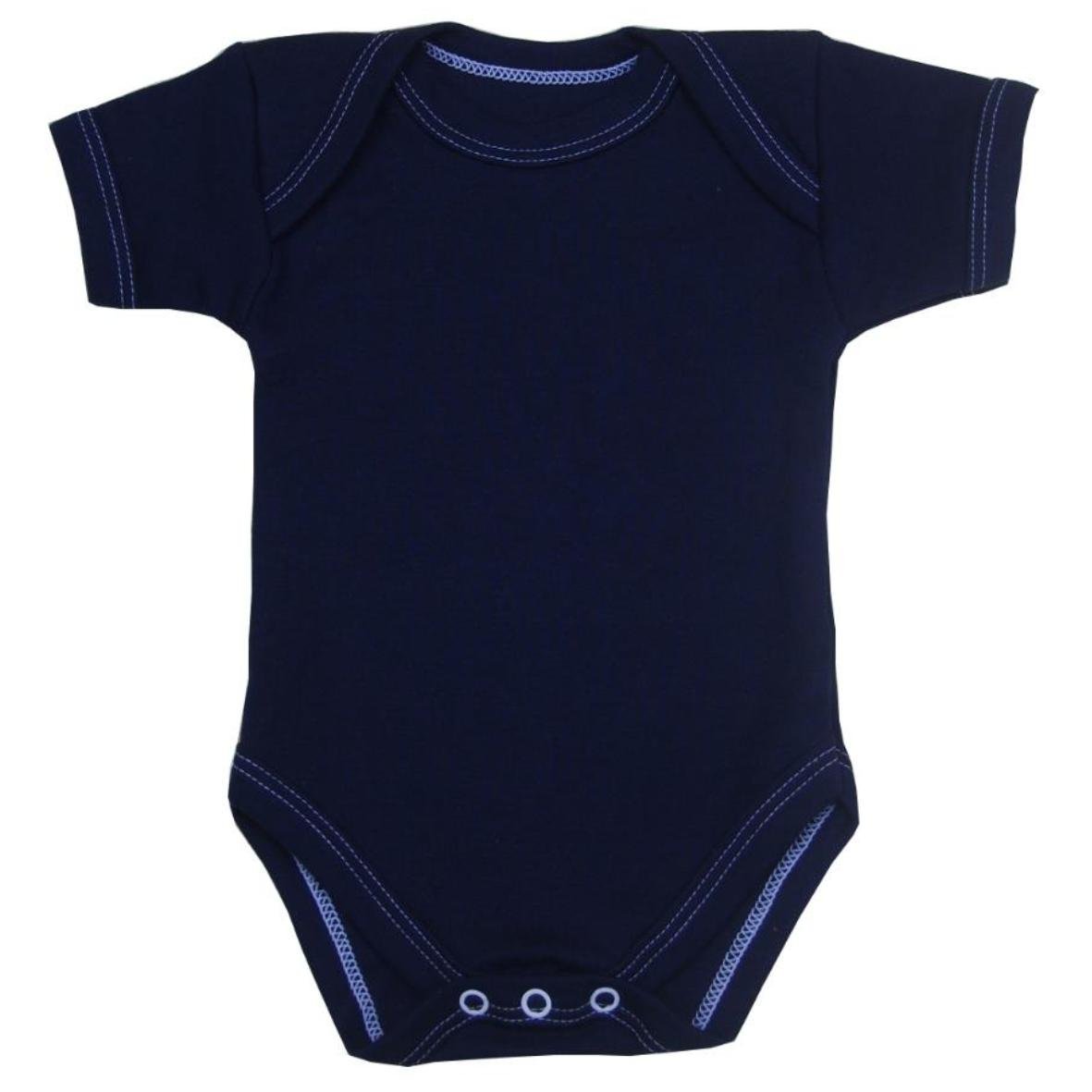 BabyPrem 1 'One' Plain Coloured Baby Bodysuit/Vest Newborn -12 months NAVY NB
