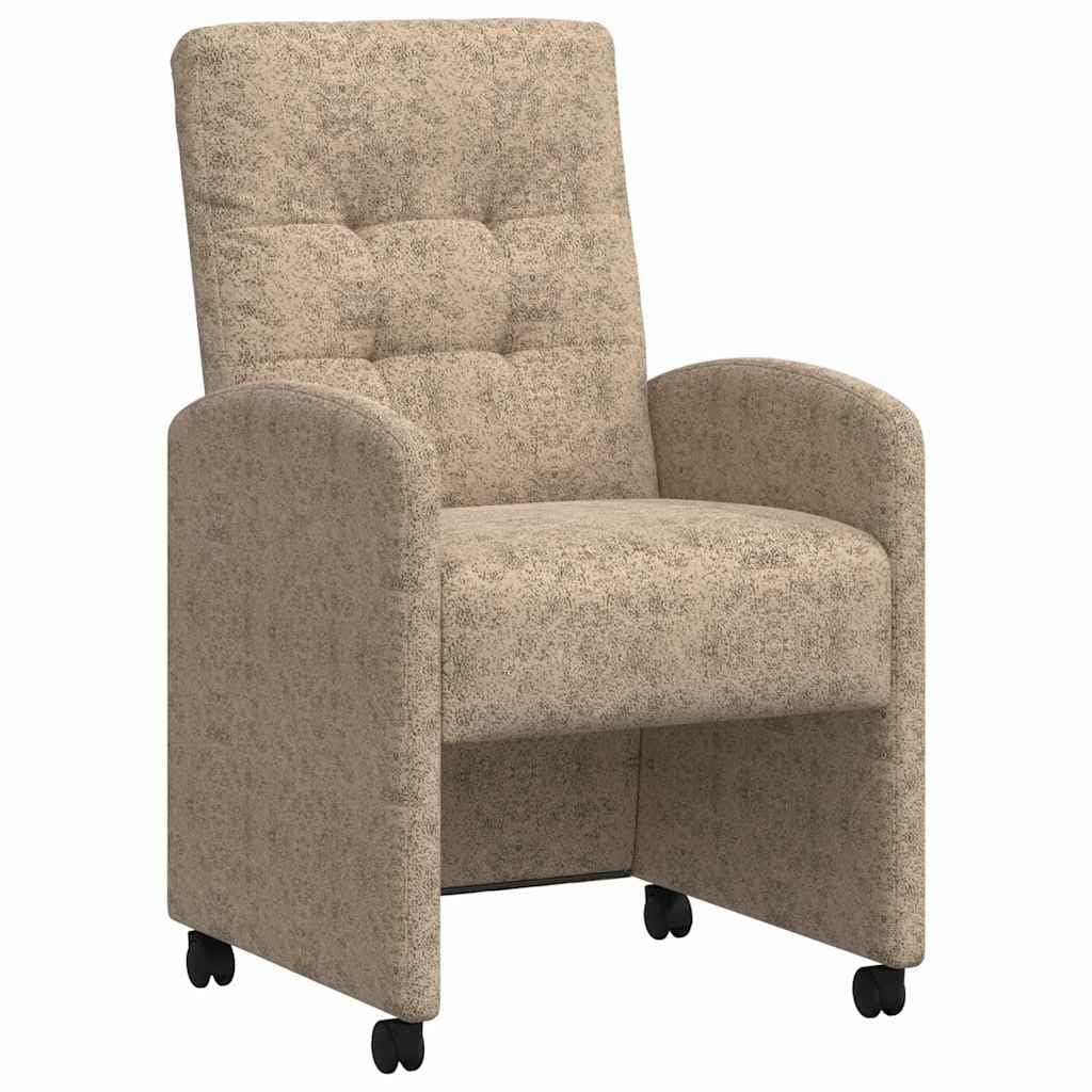 Chaises de Salle à Manger avec Roues 2 Pièces Cuir Synthétique