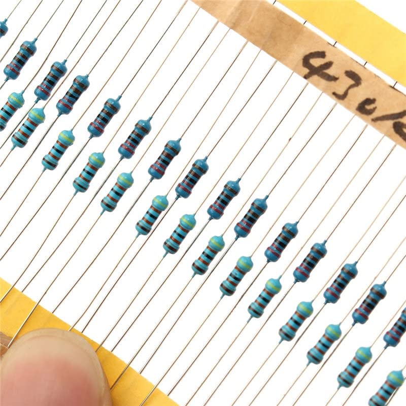 3120pcs 156 Valore 1/4 Watt Metal Resistor Resistor Kit Assortito, 1% di Campioni di resistori Pack 1 Ohm-10m Ohm Fai da Te Componenti elettronici Set.