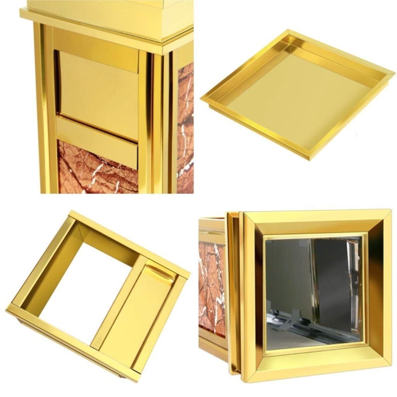 Papelera Oficina Cubos De Basura Bote De Basura De Acero Inoxidable para Uso Comercial En Hoteles con Cubo Interior Galvanizado Y Asa De Transporte Papelera para Comunidad(E)