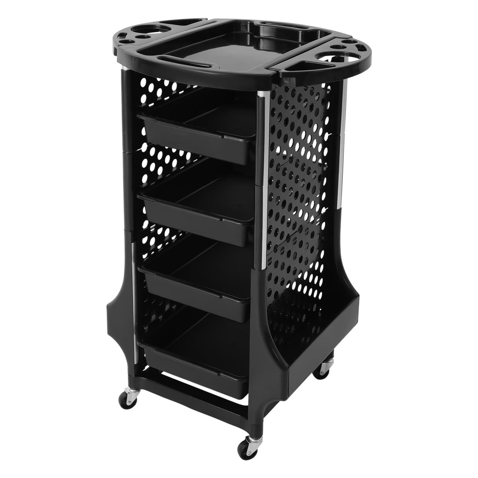 Hairdressing Trolley with Dual Side Frames for Salon Equipment Storage, Mobile and Compact Beauty Cart Ideal for Hairdressers and Beauty Professional