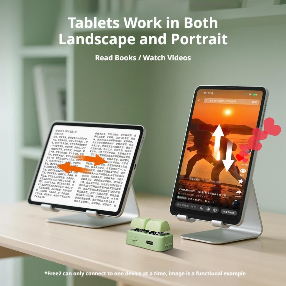 Télécommande Bluetooth pour tourne-page Léger Rétroéclairage RVB Touches remplaçables à chaud Compatible Kindle Violet