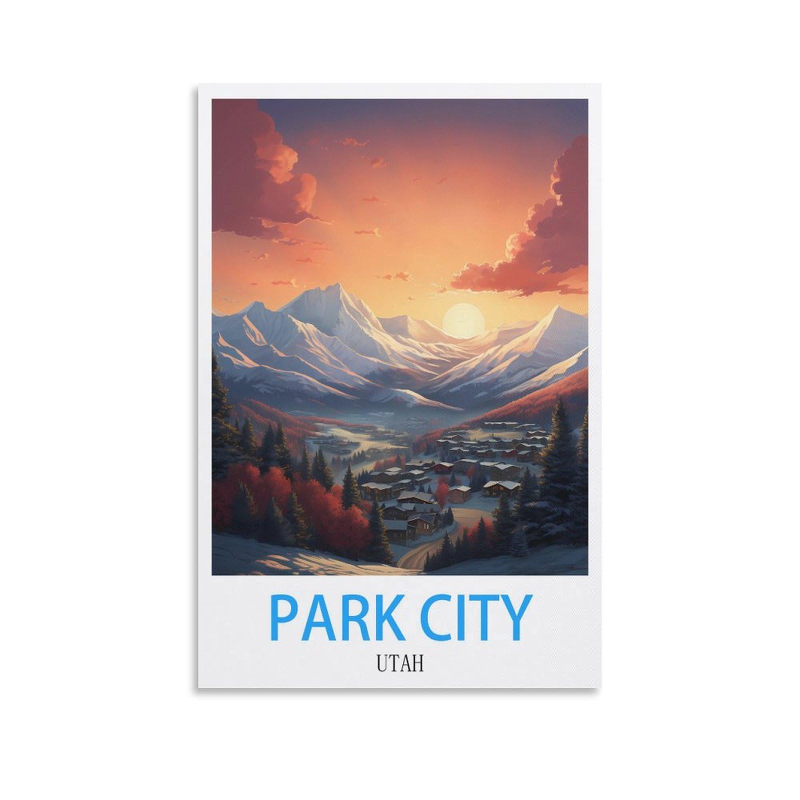 Metal Tin Sign Park City Utahs Wall Art Vintage Decor for Man Cave Garages Home Bedroom Retro Decor 20x30cm