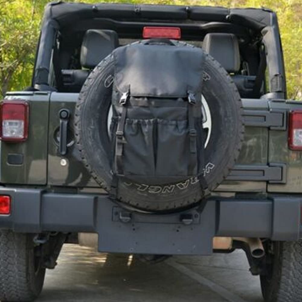 Offroad-Reserverad-Organizer-Tasche – 15 Gallonen großer Mülleimer für SUV, Pickup, Wohnmobil, Overland, passend für 30- bis 33-Zoll-Reifen