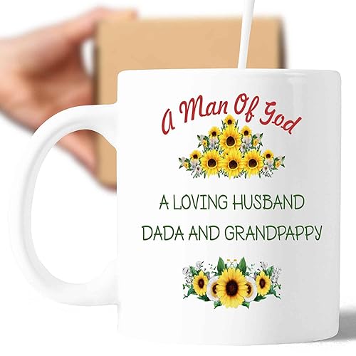 Funny Gift Gift for Believers, an Ideal Gift for Man Of God - Husband Dada Grandpappy Family Christians Prayers on Large 11 Oz White Ceramic Coffee