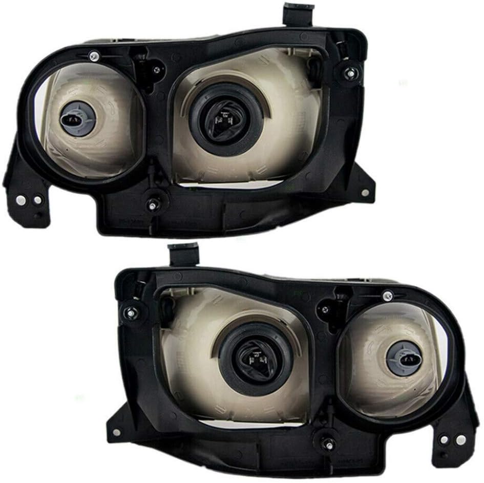 For 1999-2004 Chevy Tracker Headlight Driver and Passenger Side w/Bulbs GM2518140 GM2519140 - Replaces 91174687 91174685 ;
