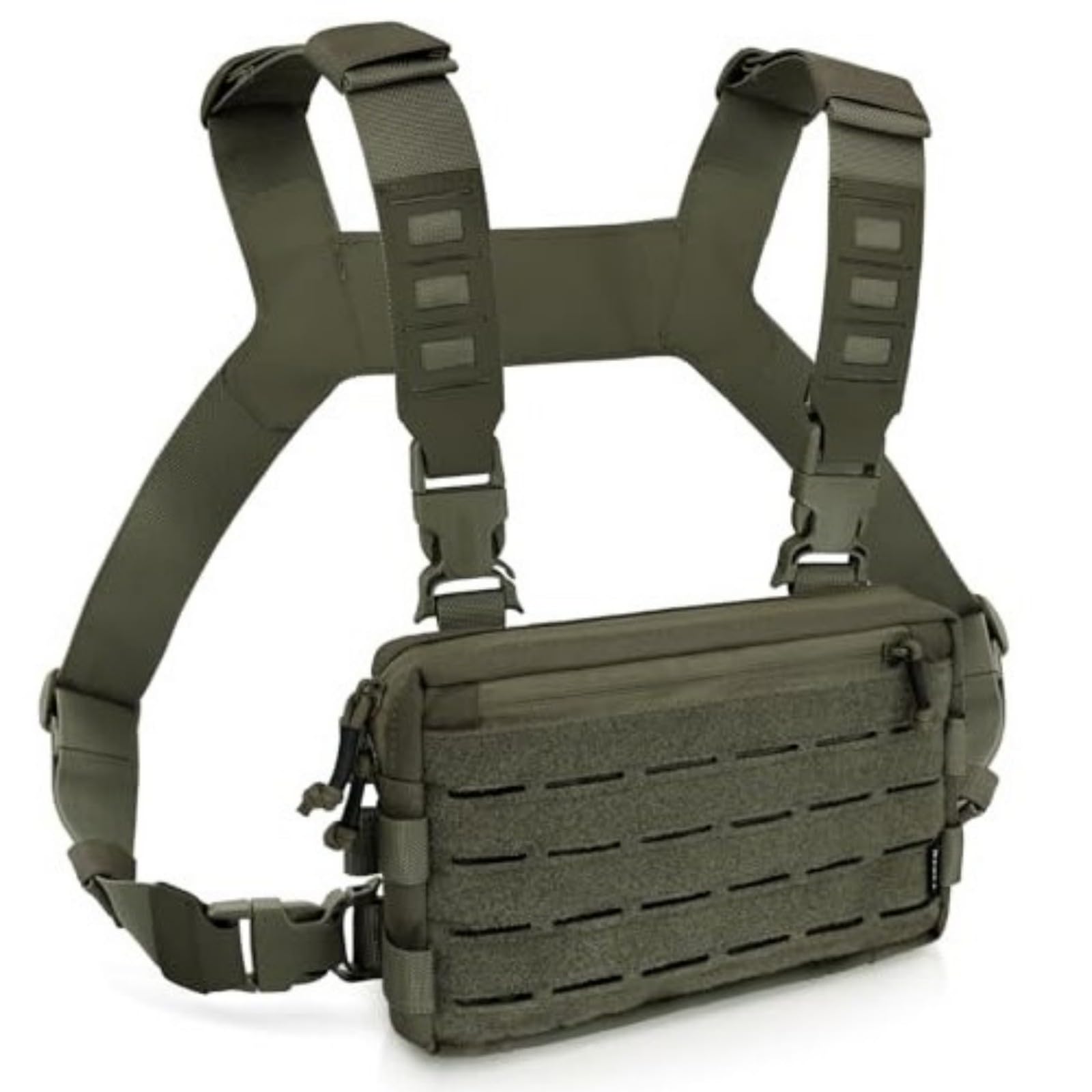 Paquete Plataformas Tácticas para Pecho Hombres Bolsa Correr Bucle Frontal Utilidad Chaleco Entrenamientos