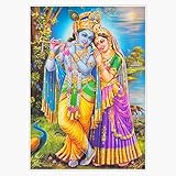Lord Radsha Krishna Hindu Gods Hinduism Religion Sticker Vinyl Bumper Sticker Decal Waterproof 5'