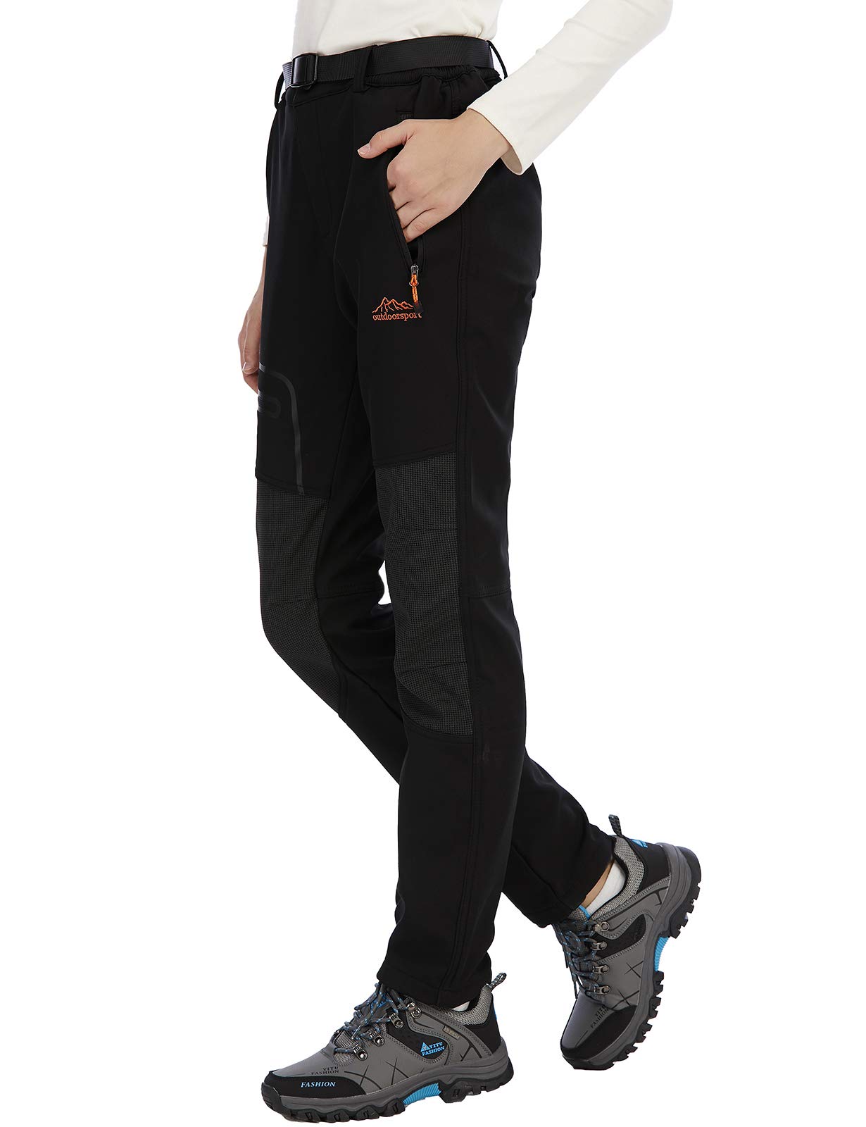 DAFENP Pantaloni Sci Termici Donna Invernali Pantaloni Trekking Impermeabile Pantaloni Neve Softshell Montagna Escursionismo Caldo All'aperto