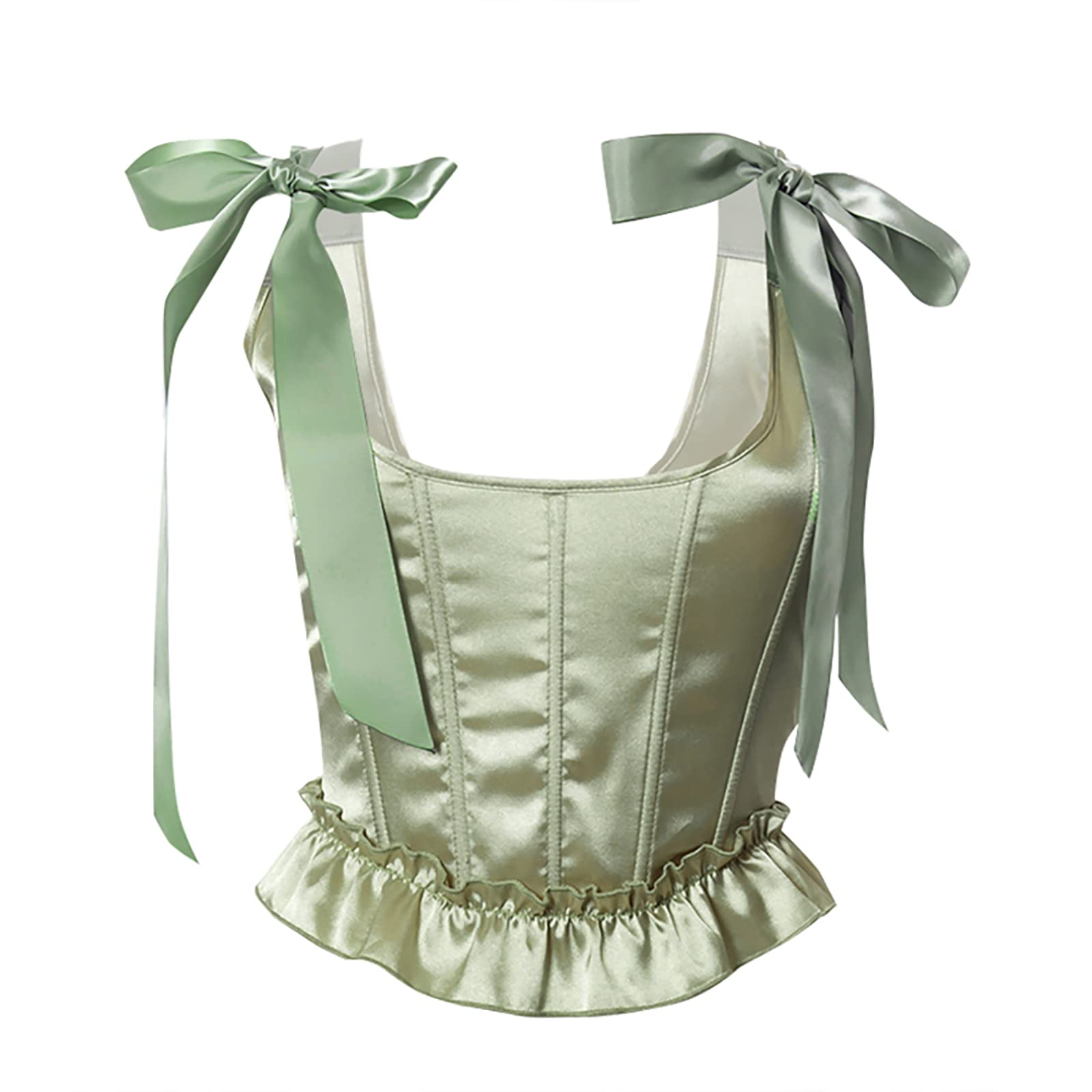 green corset top