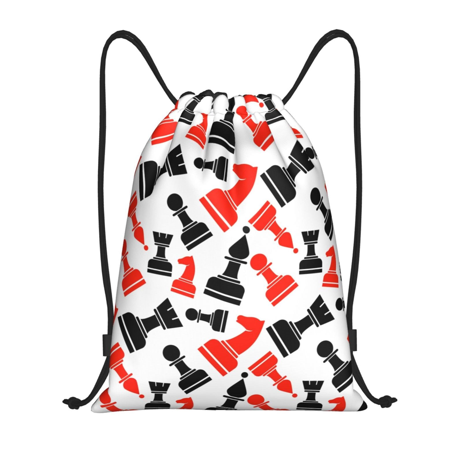 Kkkkkouu Unisex Chess Pattern Print Drawstring Bags Backpack Bag Sport Gym Sack Drawstring Bag Shopping String Bag