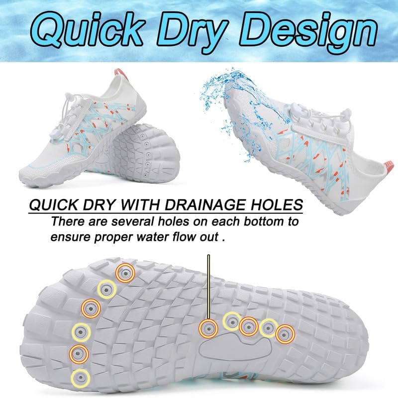 Image of Water Shoes Men Women Barefoot Shoes Outdoor for Beach Aqua Swim Pool River Water Quick Dry Boating Fishing Diving Surfing with Yoga Aerobics