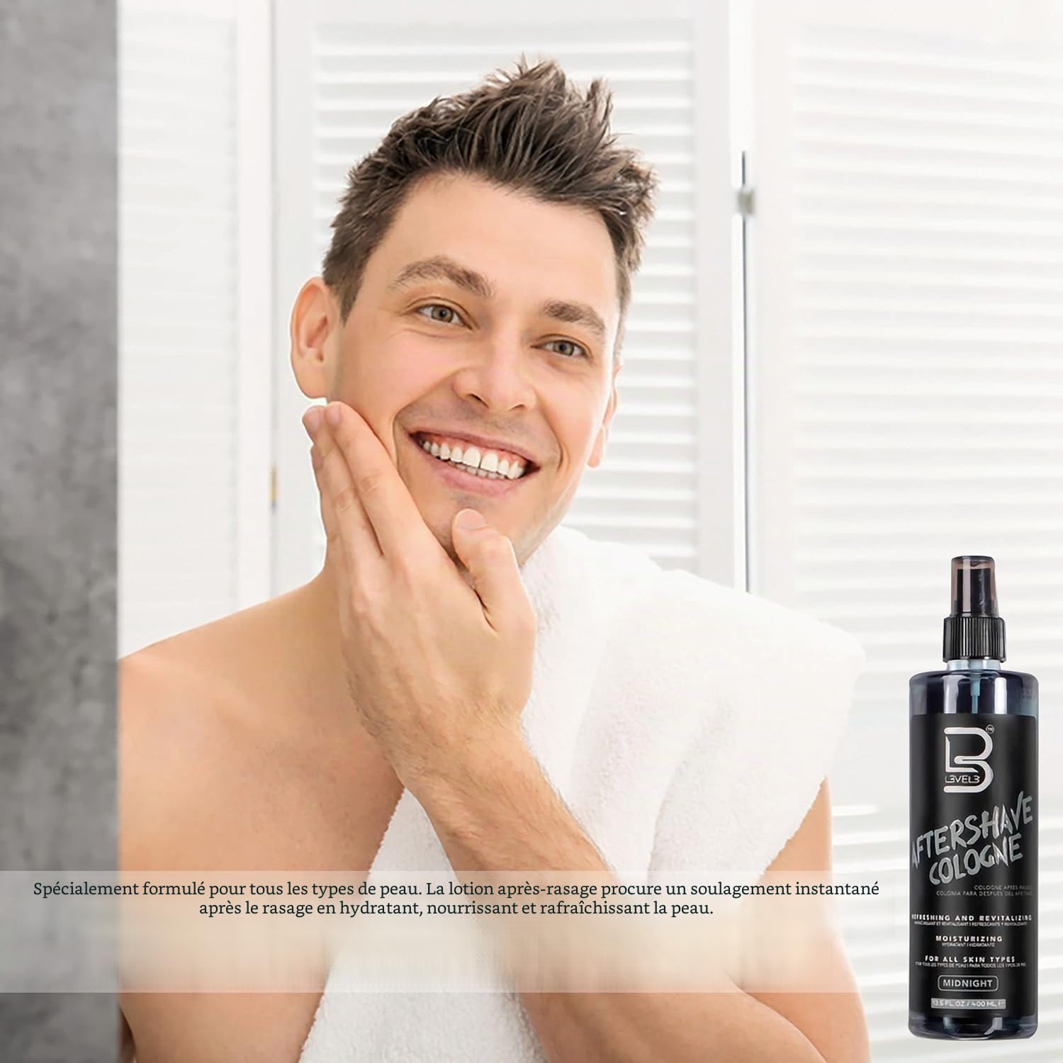 L3VEL3 After Shave Spray Cologne Midnight 400ml