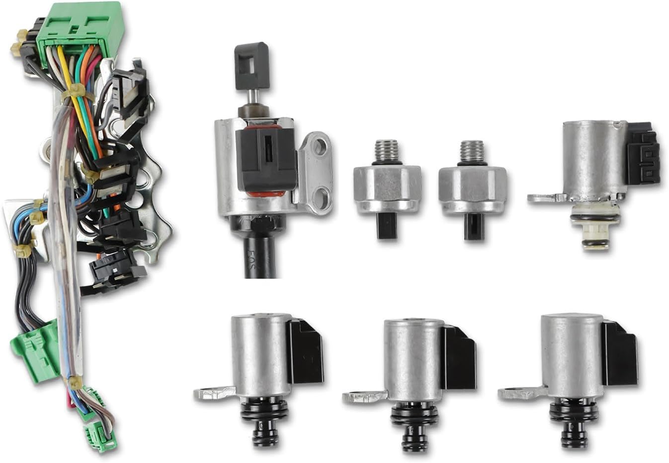 CVT Transmission Solenoid Kit JF011E RE0F10A for Caliber Altima Rogue Sentra 2.0L 2.5L Repalce OE 4710 / 321421A-EM / 33435J / D33439N / 203452A / G(Refurbished parts)