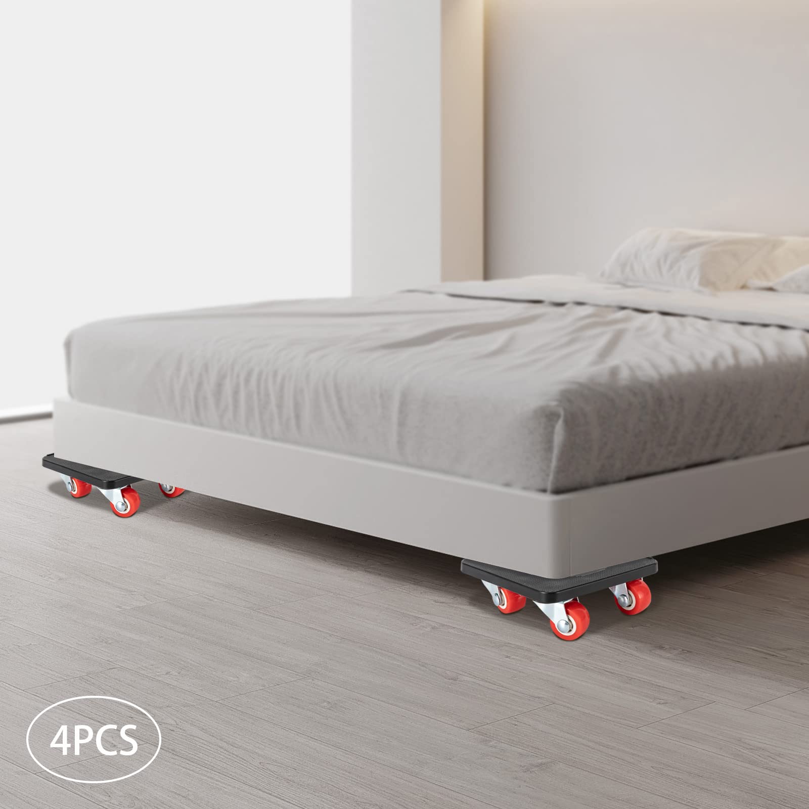 Set di 4 carrelli for traslochi mobili, ruote girevoli a 360°