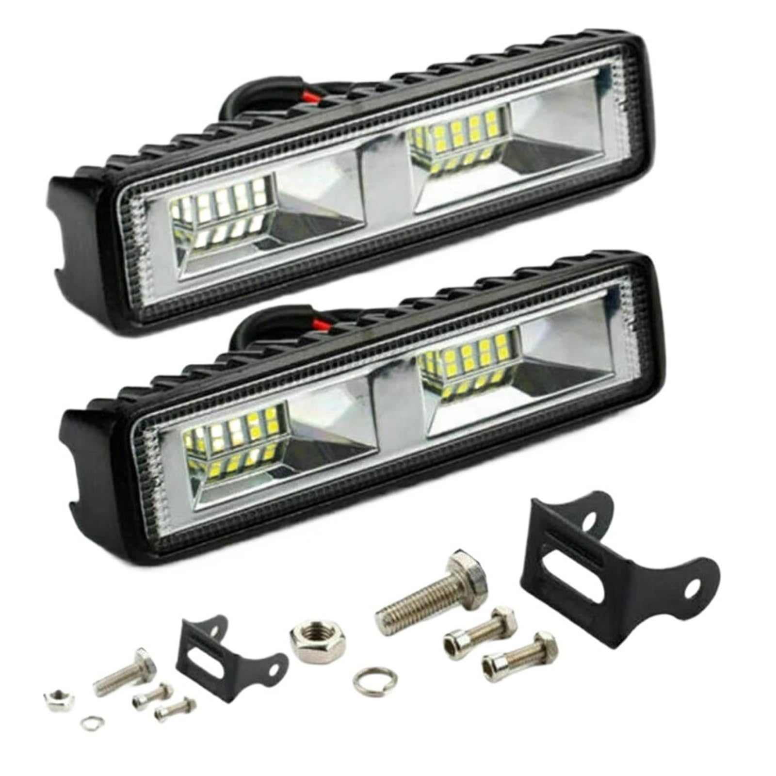 Światło Robocze Samochodu 12V 48W Części pasujące do reflektorów | 16LED Wodoodporny Motocykl Ciężarówka Terenowa Reflektor Reflektory Jednorzędowe(2PCS)