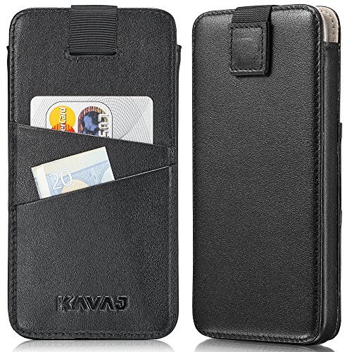 Exclusive Discount 🔥 KAVAJ Case Compatible with Apple iPhone 11 Pro/XS/X 5.8" Leather - Miami - Black Wallet Cover Phone Case with Card Holder