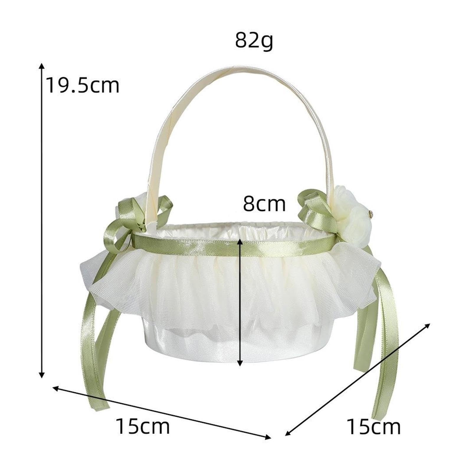 Hochzeitsblütenkorb, Blumenkorb aus Spitze im Waldstil for Hochzeiten(S)