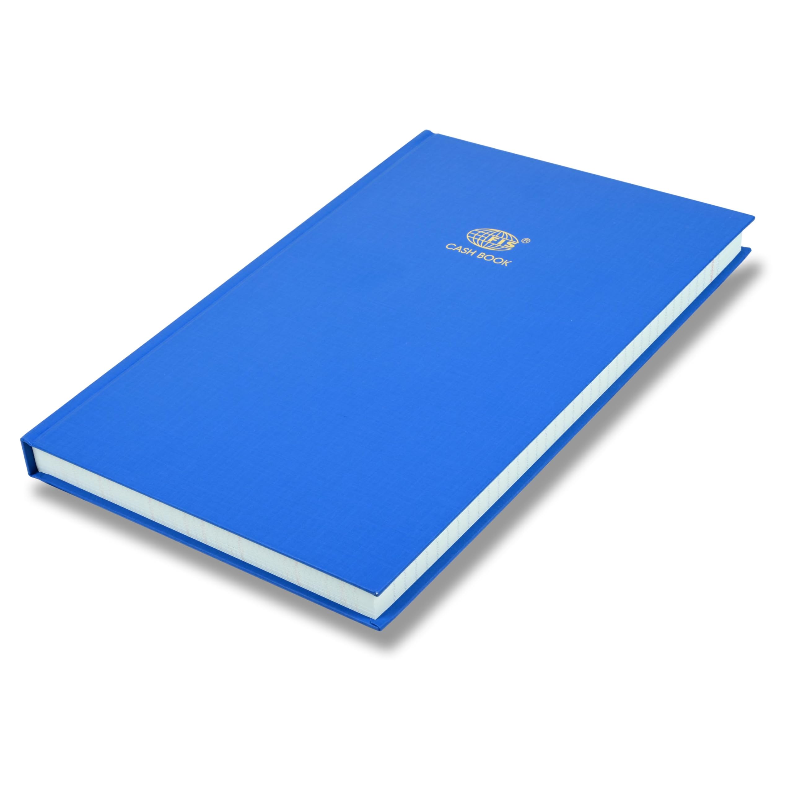 FIS® Cash Book, Foolscap Size(210x330mm), Hard Cover Vinyl Material, 100gsm Azure Laid White Paper, Single Ruled, 3 Quire, 3 Column, 2 Digit, 1 Piece, Blue Cover Design-FSACCTC3Q82