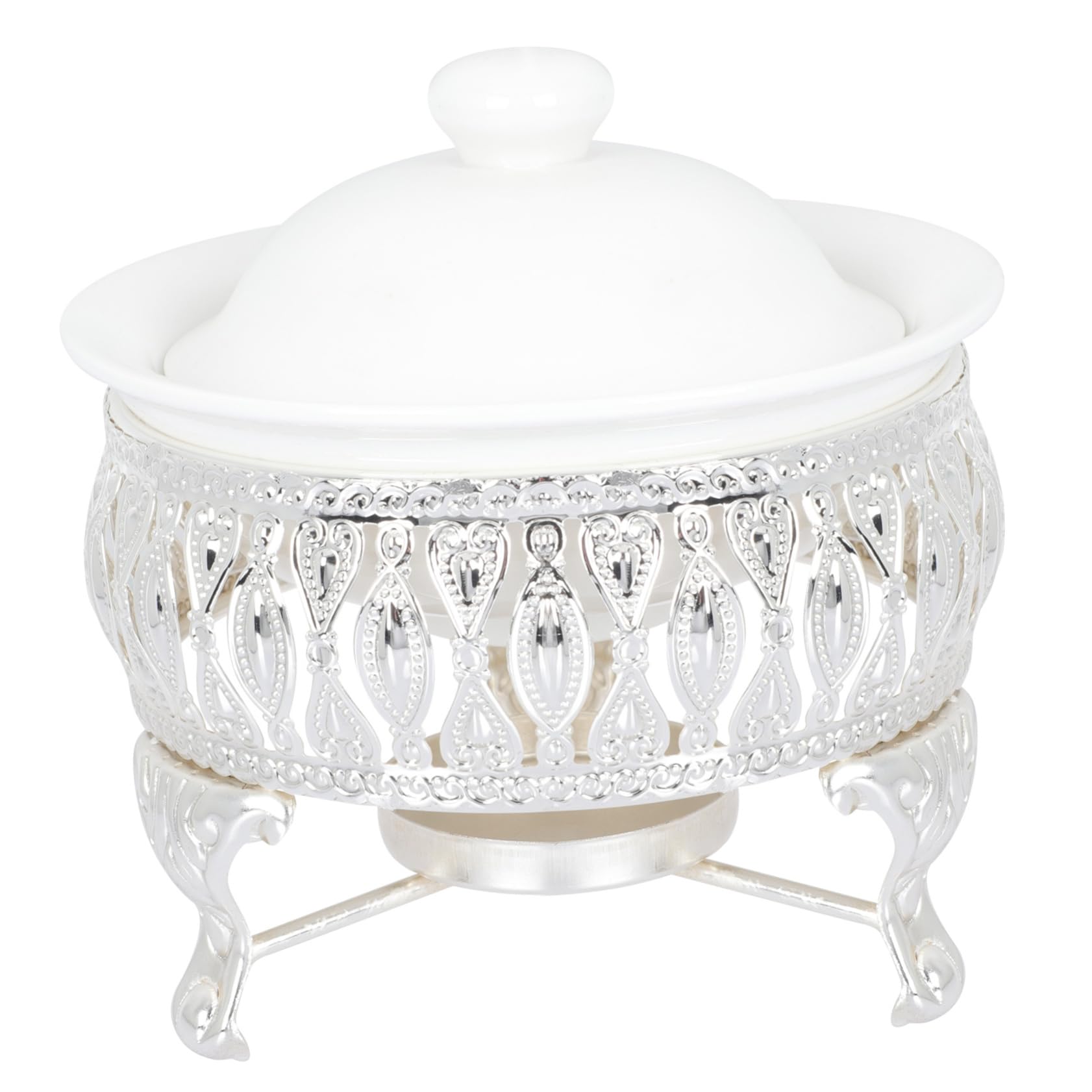 KICHOUSE Tea Kettles Stovetop Whistling Teapot Base Tea Warmer Metal Candle Holder Home Teapot Heater