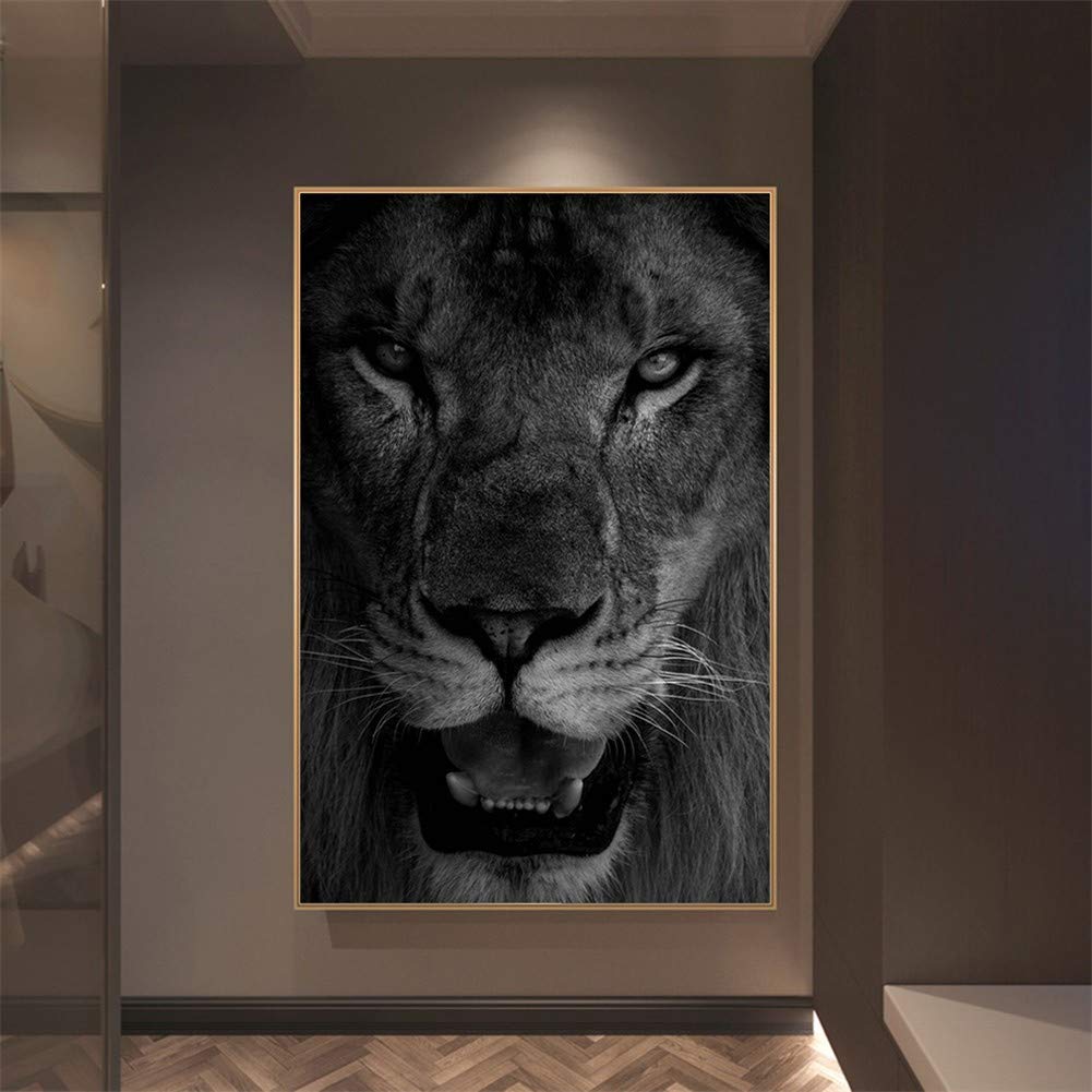Broderie diamant lion 60x120 cm DIY peinture strass adultes et enfants