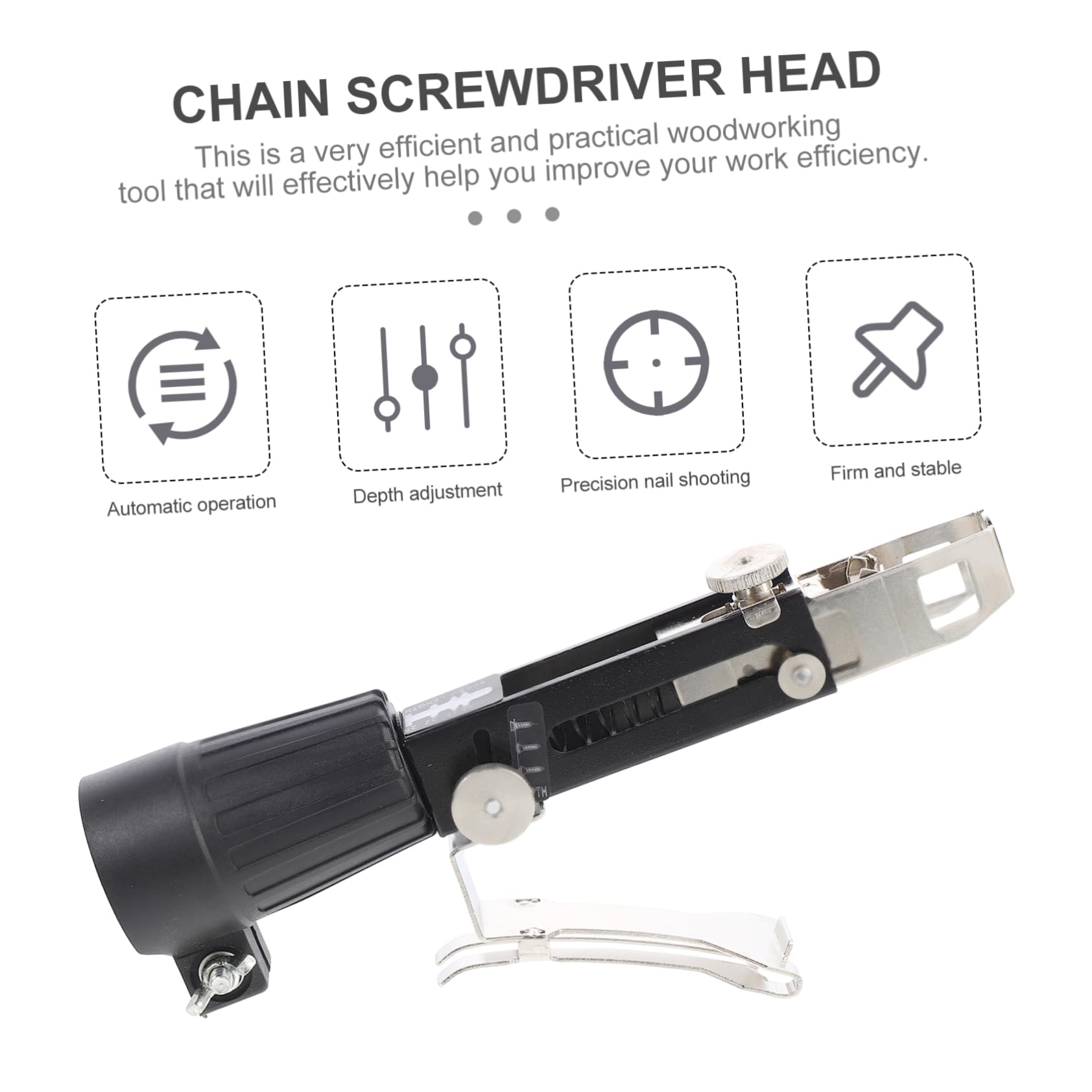ARTIBETTER 1 Set Screw Professional Woodworking Tool Electric Tool Screwdriver Adapter Drywall Nails Tools Nail Driver Eletric Screwdrivers Chain Tool 45# Steel The Chain Nail