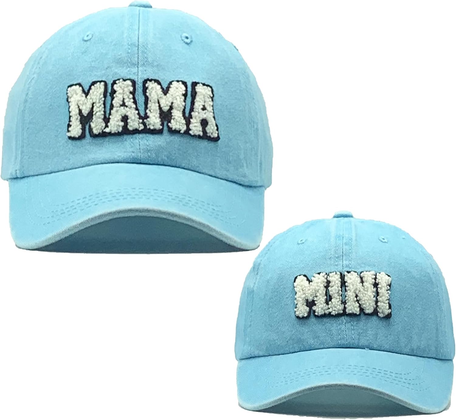 2PCS Mama and Mini Hats for Women Girls, Adjustable Embroidered Cotton Matching Gift, Parent-Child Baseball Cap