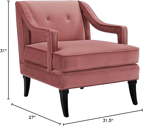 Miniatura 16 de Modway Sofá de terciopelo tapizado moderno de mediados de siglo Concur en rosa polvoriento Rosa (Dusty Rose),Verde,Gris,Marfil,marino,verde azulado