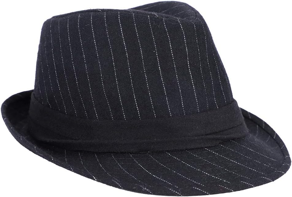 Classic Fedora Hat Vintage Short Brim Stripe Panama Hat Timeless Manhattan Fedora Warm Wool Felt Trilby Hat Unisex - Image 4