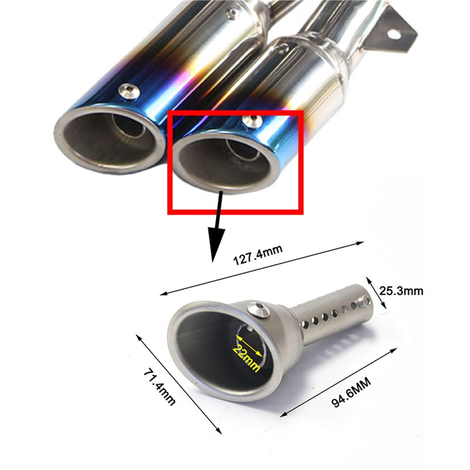Parte di scarico Silenziatori Moto Universali Da 51 Mm Per Honda Per Yamaha