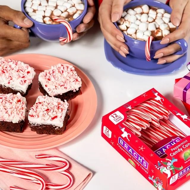 Miniatura 5 de Brachs - Bastones de caramelo de menta  Bastones de caramelo de Navidad envueltos individualmente  Caramelos clásicos navideños  Caramelos de