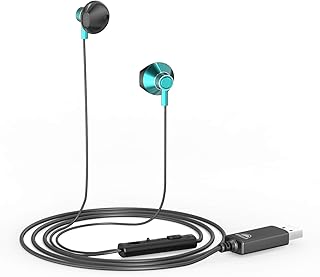 okcsc U200 ヘッドセット USB マイク付きイヤホン 有線 音量調節 全指向性 テレワーク Zoom用 web会議用 在宅勤務 ボイスチャット PC 対応 マイク付き 約2.0m グリーン