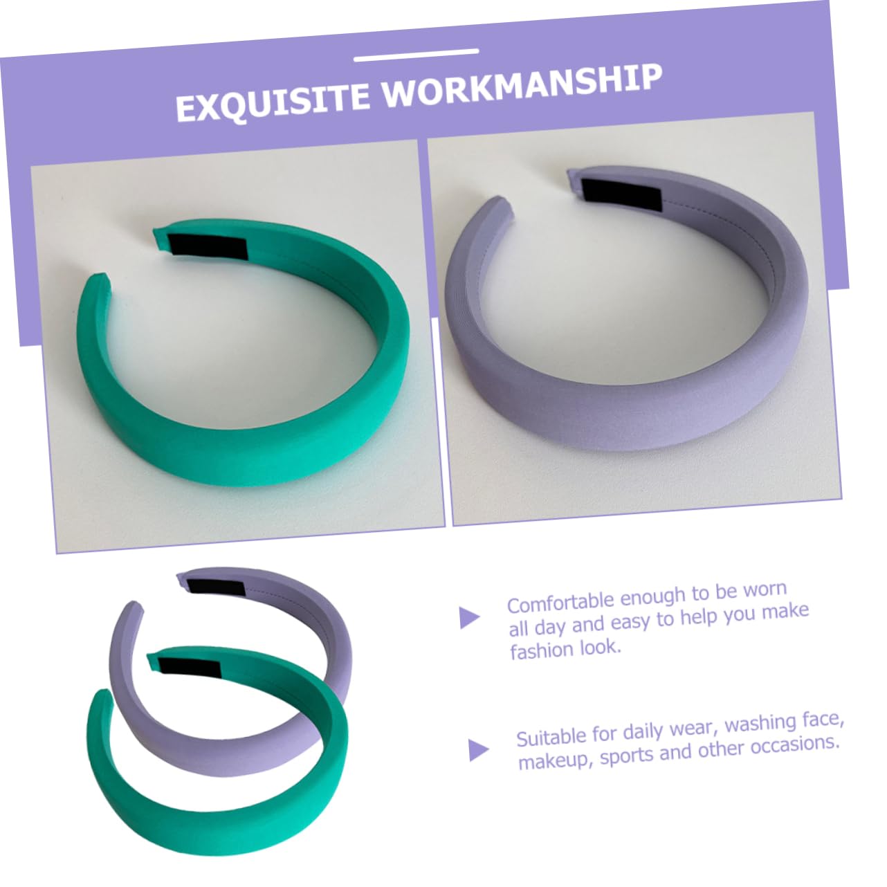 DOITOOL 6piezas Diadema De Tela Ancha y Acolchada Para Mujeres y Pastel Verde Accesorio De Moda y Cómodo Para y Ocasiones Especiales
