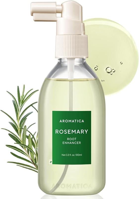 Spray potenciador de raíces agua de romero para el crecimiento del cabello | Aceite capilar de romero, cafeína y biotina, cuidado coreano del cabello para la caída y el adelgazamiento del cabello, sin silicona, parabenos ni sulfatos