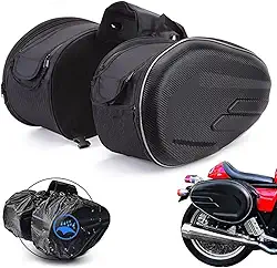 Alforge Para Moto 58l Lateral Rigida Premium Luxo + Capas