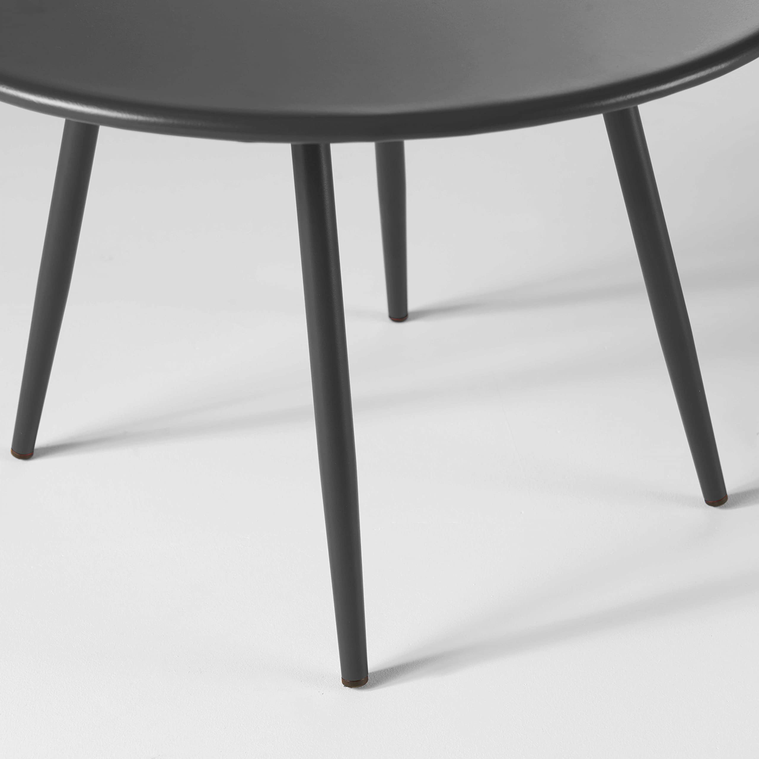 Oviala Lot de 2 Tables Basses de Jardin en Acier Anthracite - Palavas