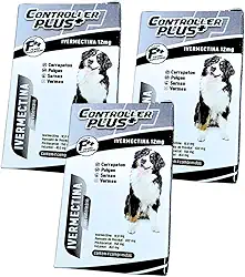Controller Plus - Remédio Anti Pulgas, Carrapatos, Vermes E Sarnas 12 Comp Cães até 60kg
