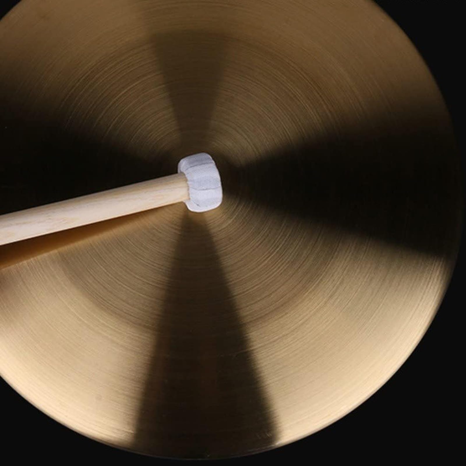 Gong in Ottone da 32 cm – Strumento a Percussione Tradizionale Autentico con Mazzuolo in Legno, Ideale per Cerimonie, Opera, Meditazione ed Eventi (42cm)