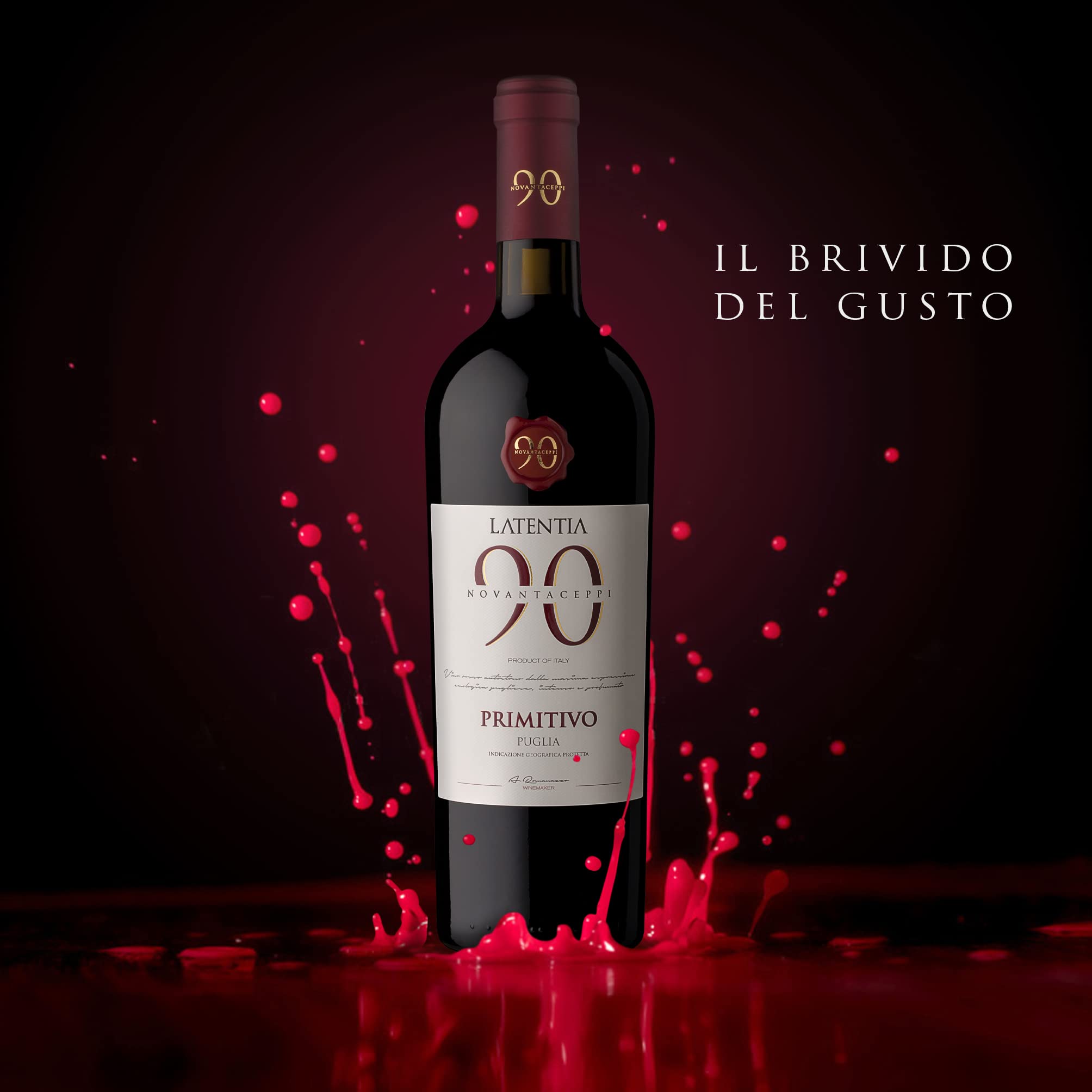 Novantaceppi Primitivo Puglia IGT Rotwein halbtrocken (6 x 0.75 l)