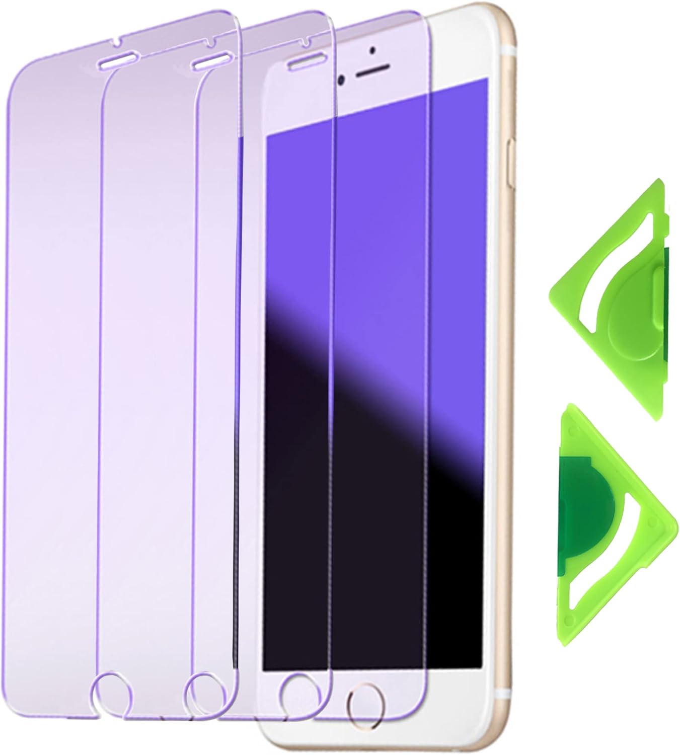 Anti Blue Light Screen Protector for iPhone 8 Plus and 7 Plus(Pack of 3) with General Aligner,2.5D Edge 9H Tempered Glass Eye Protection Filter Anti Blue Light Screen Protector for iPhone 8 Plus and 7 Plus(Pack of 3) with General Aligner,2.5D Edge 9H Tempered Glass Eye Protection Filter