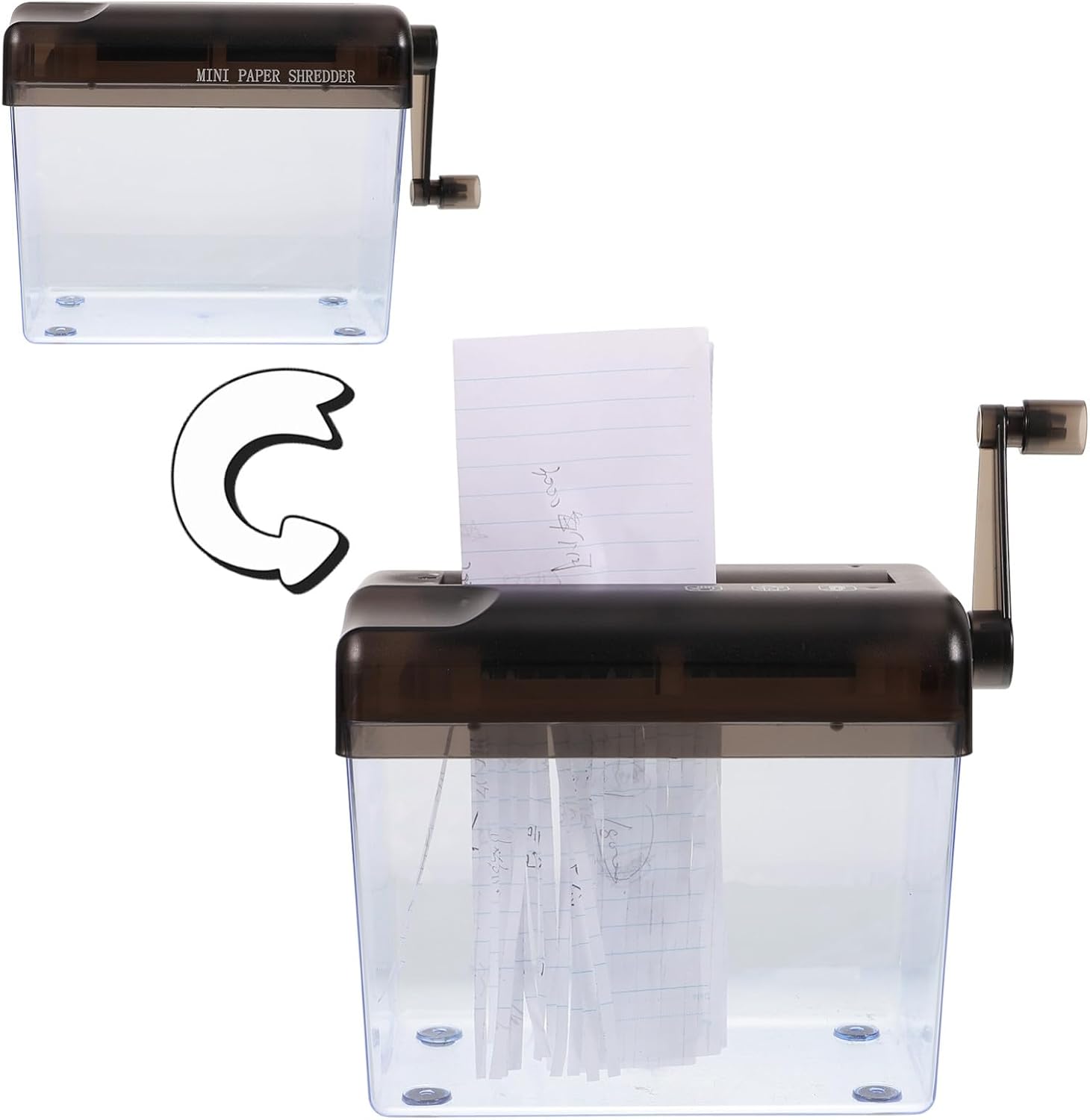 Manual Paper Shredder Handheld Small A6 Desktop Wear-Resistant Convenient Shredder for Office and Home Use